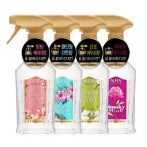아우라 섬유향수 400ml 3개 향4종 선택 퍼퓸 섬유탈취제
