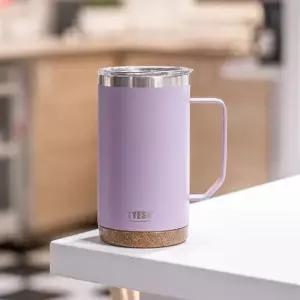 뚜껑있는 논슬립 보온보냉 머그컵 2중 304스텐 손잡이 머그컵 머그잔 머그텀블러