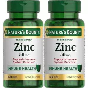 네이처스 바운티 아연 면역 건강 지원 50mg 100캡슐