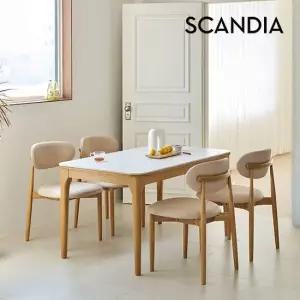 토스카나 포세린 세라믹 4인용 원목 1400 식탁세트 의자4)