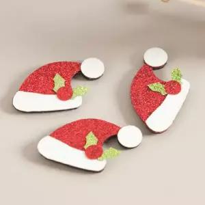 플라워트리 크리스마스 산타모자 트리 장식 펄모자 5cm 소품 용품