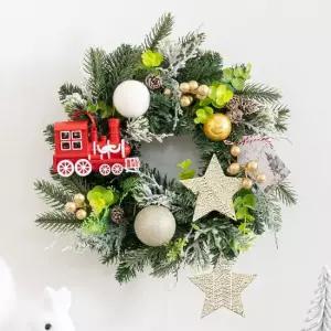 플라워트리 크리스마스 리스 벽장식 오리엔트 35cm 벽걸이 소품