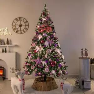 플라워트리 크리스마스 트리 풀세트 바이올렛핑크 210cm 단면