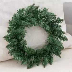 플라워트리 크리스마스 리스 무장식 고급 숲속 짙푸른 그린 25cm