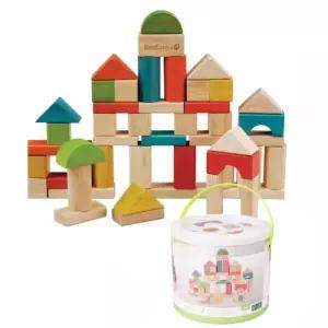 유아기관 균형놀이용 도형쌓기 원목블럭 50P 같은모양 내추럴우드 집중력발달 교구용