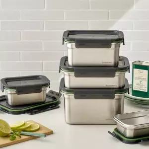 락앤락 스텐 스테커블 밀폐용기 400ml/ 500ml/ 600ml/ 1L/ 2L