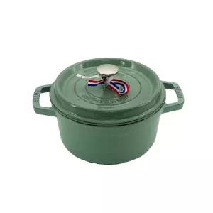 스타우브 B품 원형 꼬꼬떼 세이지그린 20cm 인덕션 무쇠 주물냄비