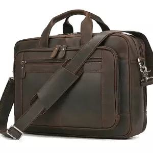 브리프케이스 남성용 최고 품질 디자이너 노트북 호스 서류 핸드백 가방 브랜드 가죽 빈티지