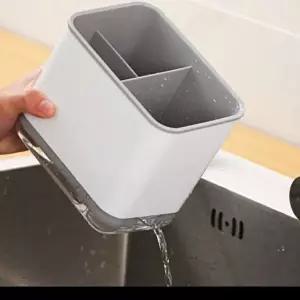 고품질 숟가락통 물빠짐 녹방지 플라스틱 수저통 플루딕 젖가락통 숟가락통수저통 오렌지앨리스 WFHBQR0