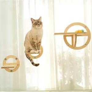 원목 써클 쉼터 스텝 3세트 선반 캣타워 캣워커 고양이 가구 GO24018