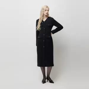 [롯데백화점]시슬리 더블 아웃 포켓 트위드 롱원피스 SAOP70611