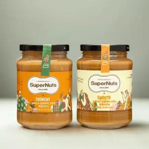슈퍼너츠 땅콩버터 크런치460g +스무스460g 무가당 100% 하이올레산 땅콩 식물성고단