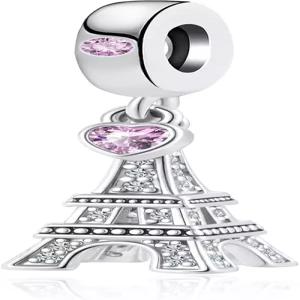 판도라 팔찌를 위한 DWJ수 에펠탑 에나멜 하트 참 러브 여행 프랑스 파리