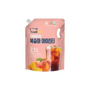 태웅식품) 라이브타임 복숭아아이스티 2100ml 6개 / 대용량