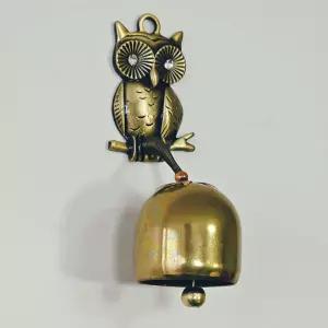 부엉이현관종 풍경 문종 도어벨 현관종 미니 출입문 현관벨 풍수