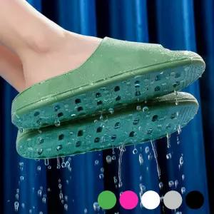 논슬립 욕실화 물빠짐 항균 PVC 굽높은 컬러풀 실내화 5컬러