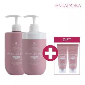 단백질 샴푸750ml 트리트먼트750ml 헤어케어 세트 케라틴 손상모 헤어케어 +