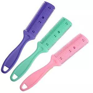 셀프커트 자연스러운 셀프 숱치는빗 면도날빗 잔머리 자르기 숱치기 머리자르는빗 4개