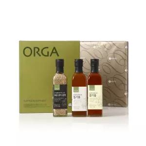 [롯데백화점]올가홀푸드 [ORGA]국산 참기름 들기름 볶음참깨 선물세트