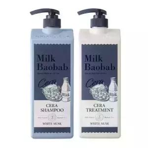 밀크바오밥 세라 샴푸1.2L+트리트먼트1.2L 화이트머스크 저자극