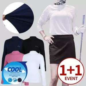 ToB 원플러스원) 여성 냉감 이너웨어 하이넥 베이스레이어 티셔츠 쿨티셔츠 여자여름티