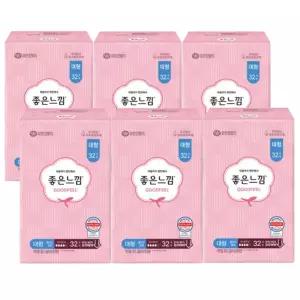 좋은느낌 오리지널 울트라슬림 생리대 대형 32개 x 6팩