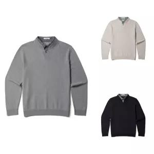 [롯데백화점]올젠 셔츠 레이어드 하이브리드 스웨터 ZBG1ER1203