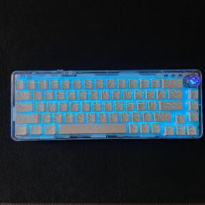 컨투어 라인 반투명 키캡 측면 체리 프로파일 블랙 화이트 60 100 레이아웃 기계식 키보드