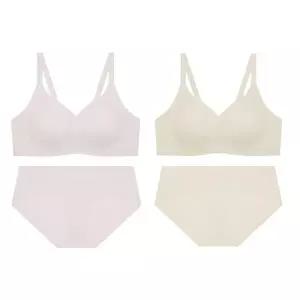 [게스언더웨어](센텀시티점)(2종택1)메쉬 쟈카드 프리컷 노와이어브라+팬티세트(GEWBR641/PT641)