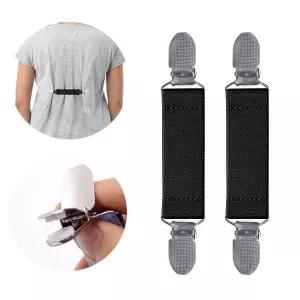 소매 옷 짧은 멜빵 2P 집게 와이셔츠 고정 원피스 허리