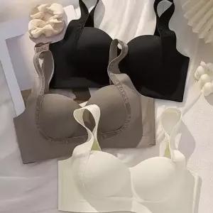 여성 볼륨 브라 일체형 노와이어 데일리 여성 몰드 브라 심리스 스포츠브라 패드