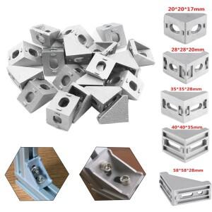 알루미늄 2020 2028 3030 3060 4040 코너 브래킷 피팅, 알루미늄 프로파일 CNC 라우터용 코너 앵글 브래킷,