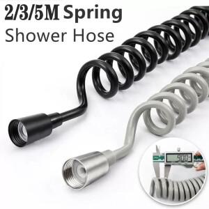 1.5m/2m/3m/5m 전화선 샤워 호스 PU 욕실 스프링 물 배관 용 유연한 화장실 비데 분무기 욕실 액세서리