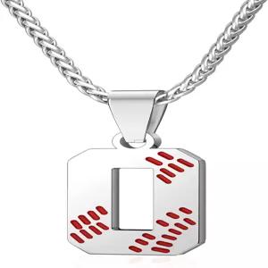 위카발리 개인 맞춤 야구 유니폼 번호 00-99 목걸이 - 스테인리스 스틸 체인 펜던트 소년 소녀 남성 여성을