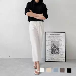 델라라 9부 린넨 포켓 통바지