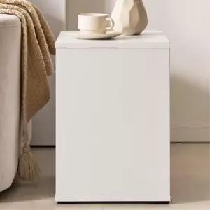 페미닌 낮은 보조수납 박스 화이트협탁 400 미니협탁