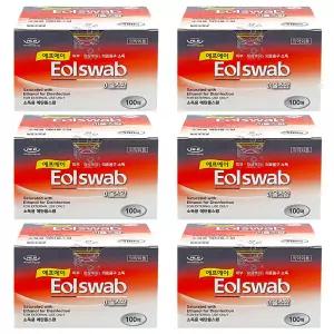 FA 이올스왑 1매포장 100매입 X 6개 개별포장 알콜솜 소독솜 살균소독