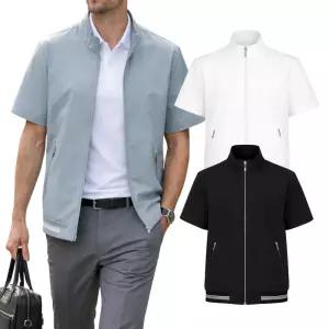 남자 반팔 점퍼 바람막이 윈드 자켓 남성 골프 잠바 여름 봄 운동 경량 시원한