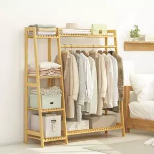 대나무 원목 멀티 행거 스탠드 옷걸이 수납