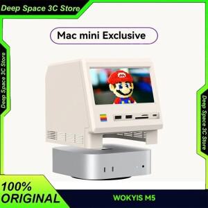 WOKYIS M5 13 in 1 맥 미니용 도킹 스테이션 8TB 하드 드라이브 확장 HDMI HD 소형 보조 화면 M.2 NVMe SSD