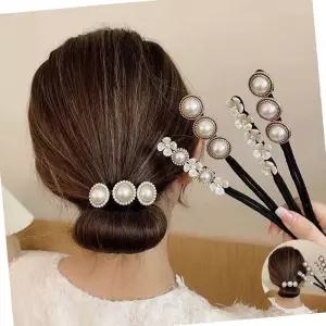 진주 포인트 이지 당고머리 올림머리밴드