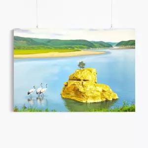 돈들어오는 부자 솥바위 3종 그림 풍수 인테리어 그림 캔버스 액자 인테리어 감성 거실 침실 대형