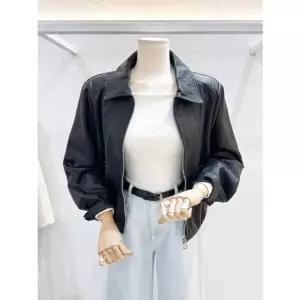 [갤러리아] [LAP]페이크레더 카라집업 (AS7XL162)