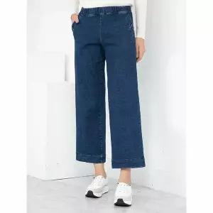 [하프클럽/모슬린]엄마옷 밴딩 스판 진청 통바지 MQG126048 마담 미시 중년여