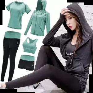 필라테스 올인원 여성 트레이닝세트 헬스 요가복 5pcs 1세트