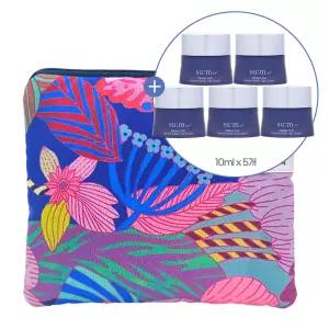 블루밍 정원 지퍼 파우치 (숨 워터풀 마린 릴리프젤크림10mlx5개)S