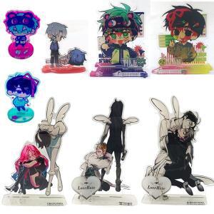 ALIEN 스테이지 체인 바지 남자 아크릴 키홀더 커플 키링 펜던트 Porte Clef 친구 선물