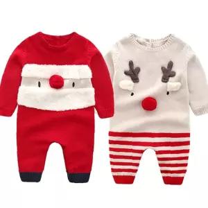 루돌프 303705 루돌프우주복 긴팔우주복 뽀글이 산타와 조이멀티 니트 아동