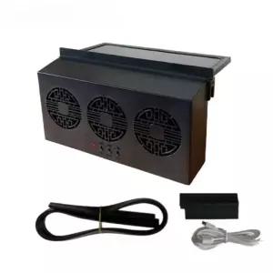 차박 공기 창문 배기팬 환풍기 태양열 태양광 환기팬 배출 블랙