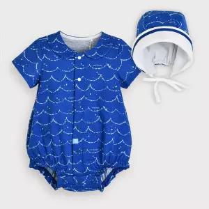 [보리보리/모이몰른]웨이브싱글반팔바디수트세트